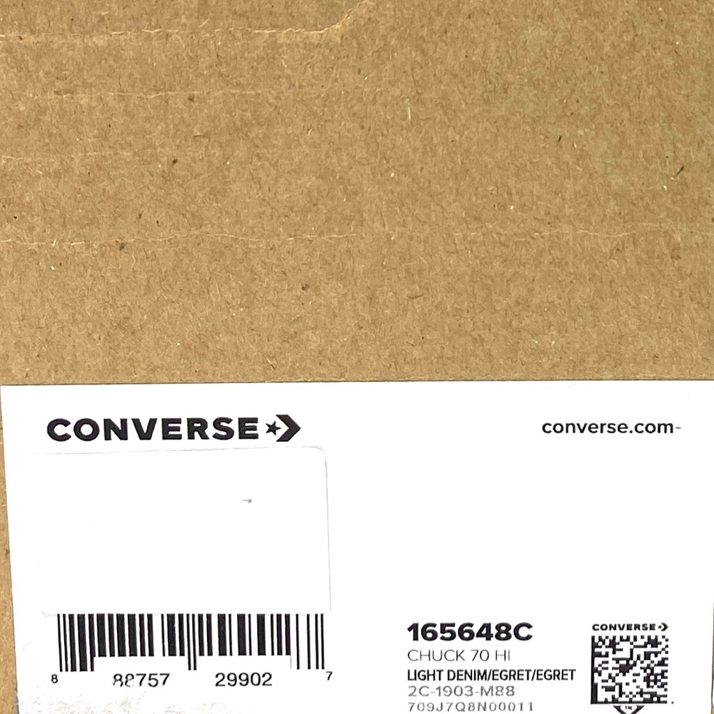 Converse All Star Chuck 70 High Top Light Denim Canvas Men’s Sneakers 165648C - Picture 8 of 9